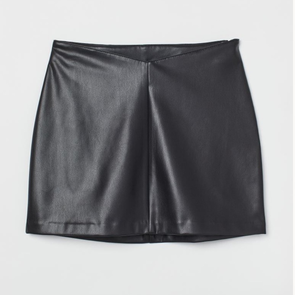 Imitation Leather Skirt